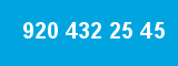 920 432 25 45 920 432 25 45